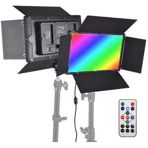50W Bi-color RGB Fotografie Licht LED Licht Panel mit Metall Barndoors Fernbedienung
