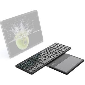 B055 Ultra Thin Wireless-Tastatur Vierfach mit großem Touchpad BT-Tastatur Tablet Silent Mini-Tastatur