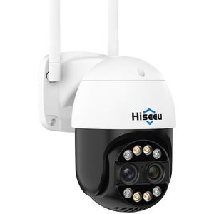 Hiseeu WHDC12 4MP Wireless-Monitor-Kamera Dual-Lens Wandhalterung Smart-WiFi-Kamera
