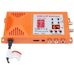 TV/AV zu RF Modulator Koaxial UHF Konverter Adapter mit ANT & Kanal Schalter für Gaming Laptop Blu-ray HD Digital AV Video zu Analog Coax NTSC TV