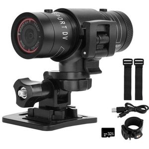 Fahrradhelm-Kamera 1080P 120° Weitwinkel-Fahrrad-Sport-Kamera Wasserdichte Mini-Action-Kamera Auto-Videorecorder Outdoor-DV-Videokamera mit 32G TF-Karte