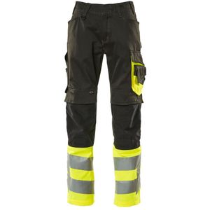 Mascot 15679-860 Broek met kniezakken Zwart/Hi-Vis Geel maat 90C52