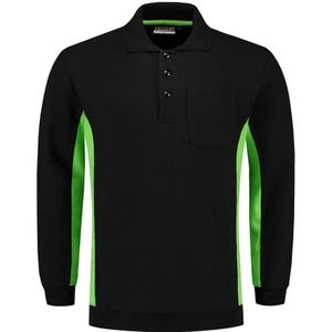 Tricorp 302001 Polosweater Zwart-Lime