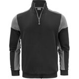 Printer Sweater Prime Halfzip Zwart/Staalgrijs