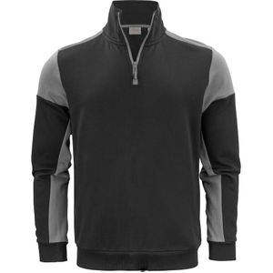 Printer Sweater Prime Halfzip Zwart/Staalgrijs