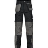 Dassy Seattle Tweekleurige holsterzakkenbroek met kniezakken Zwart/Cementgrijs 245gr maat 58