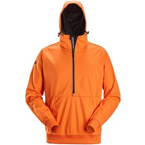 Snickers 8400 Windblocker Stretch Hoodie met halve rits Warm Oranje maat XS