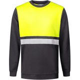Santino O-hals Helsinki Sweater Graphite / Fluor Yellow maat S