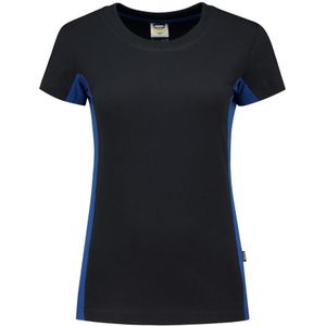 Tricorp 102003 T-Shirt Bicolor Dames Marineblauw/Korenblauw
