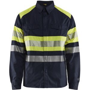 Blåkläder 3229-1517 Multinorm overhemd Marine/High Vis Geel