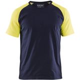 Blåkläder 3515-1030 T-shirt Marine/High Vis Geel maat XXL