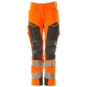 Mascot 19078-511 Dames Broek met kniezakken Hi-Vis Oranje/Donkerantraciet maat 82C50