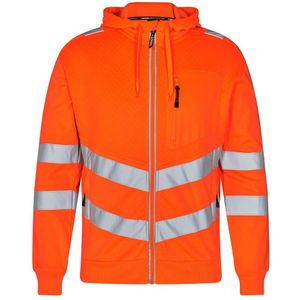 F. Engel 8025 Safety Sweat Cardigan Orange maat XL