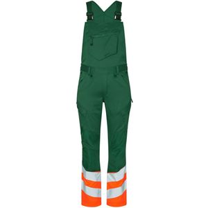 Engel Safety Amerikaanse overall met 2-weg stretch 3546-314 - Green / Hi-vis Orange - 42