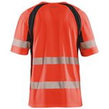 Blåkläder 3397-1013 High Vis T-shirt met UV-bescherming Rood/Zwart