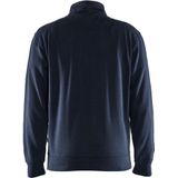 Blåkläder 3353-1158 Sweatshirt bi-colour met halve rits Donker marineblauw/High vis geel maat 4XL