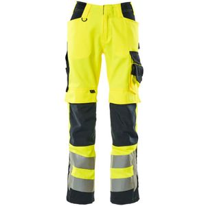 Mascot 15579-860 Broek met kniezakken Hi-Vis Geel/Donkermarine maat 76C54