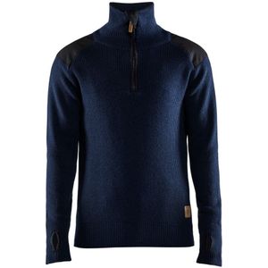 Blåkläder 4630-1071 Wollen sweater Donkerblauw/Donkergrijs maat XL