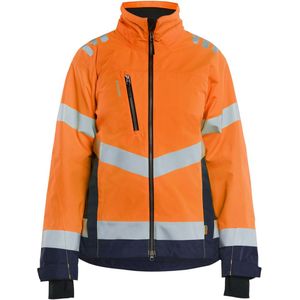 Blåkläder 4761-1977 Dames High Vis Shell Jack High Vis Oranje/Marineblauw maat XXXL