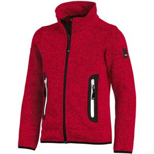 FHB Mats Gebreide Fleece Kinderjack Rood maat 98/104