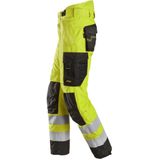 Snickers 6630 High-Vis Klasse 2 Waterproof 37.5® 2-laags Licht gewatteerde Werkbroek High-Vis Geel/Zwart maat XS