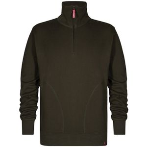 F. Engel 8014 High Neck Sweat Forest Green