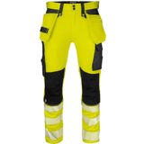 Projob 6571 Signalisatiestretchbroek Met Kniezakken En Spijkerzakken En Iso 20471 Klasse 2 Heren Geel/Zwart maat D100