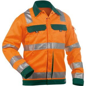 Dassy Dusseldorf Hogezichtbaarheidsvest Fluo-Oranje/Flessengroen 245gr