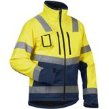 Blåkläder 4900-2517 Jack Softshell High Vis Geel/Marineblauw