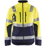 Blåkläder 4900-2517 Jack Softshell High Vis Geel/Marineblauw