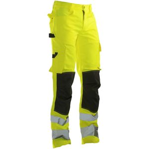 Jobman - 2378 Hi-Vis Service Trousers - Geel/Zwart - Werkbroek - High Visibility Klasse 2