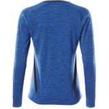 Mascot 18091-810 Dames T-shirt - Helder Blauw-Gemêleerd/Donkermarine - Lange Mouwen