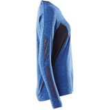 Mascot 18091-810 Dames T-shirt - Helder Blauw-Gemêleerd/Donkermarine - Lange Mouwen