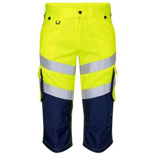 F. Engel 6544 Safety Light 3/4 Trouser Repreve Yellow/Blue Ink maat 62