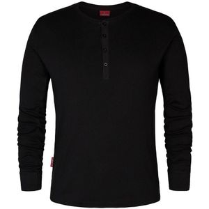 F. Engel 9257 Grandad LS T-Shirt Black