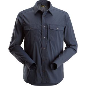 Snickers 8521 LiteWork Shirt met Lange Mouwen Marineblauw maat XL