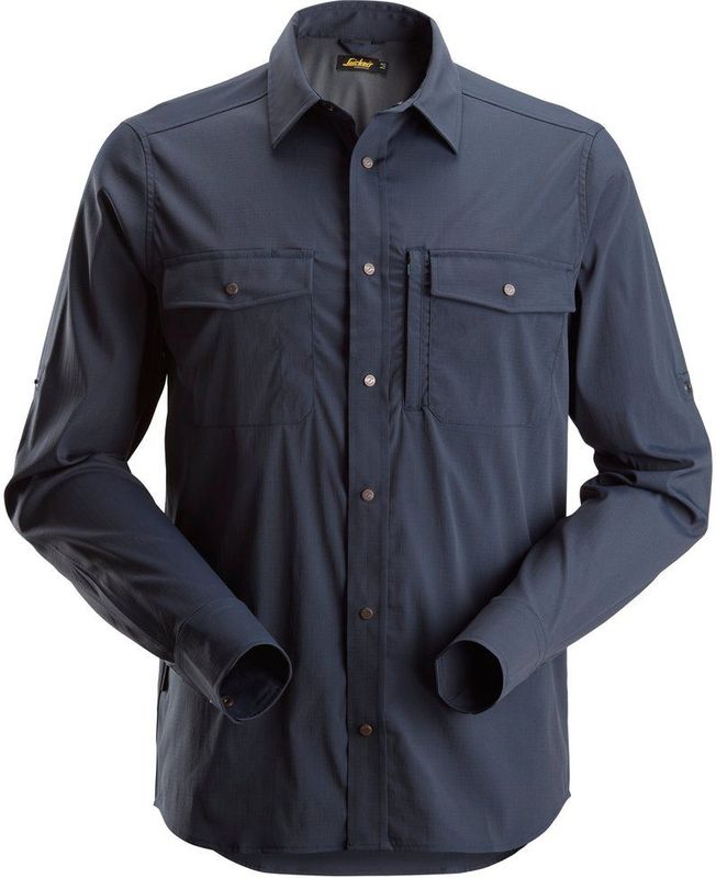 Snickers 8521 LiteWork Shirt met Lange Mouwen Marineblauw maat XS