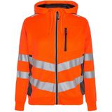 F. Engel 8027 Safety Ladies Sweat Cardigan Orange/Anthracite maat L