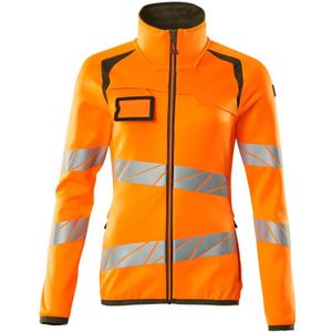 Mascot 19153-315 Dames Fleecetrui met rits Hi-Vis Oranje/Mosgroen maat XL