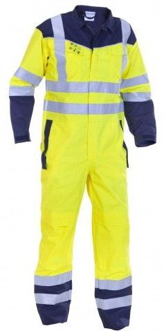Hydrowear multinorm overal Marseille Fluor Geel/Marine maat 64