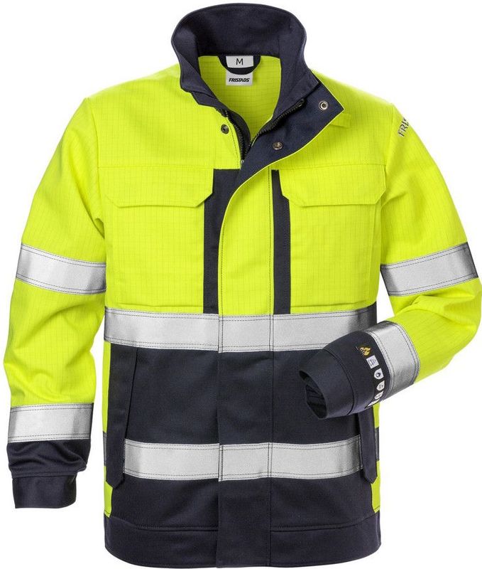 Fristads - 4590 FLAM - Werkjack - Geel/Marineblauw - Vlamvertragend