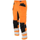 ProJob 6570 SIGNALISATIE STRETCHBROEK MET KNIEZAKKEN EN SPIJKERZAKKEN EN ISO 20471 KLASSE 2 646570 - Oranje/Zwart - C42/142