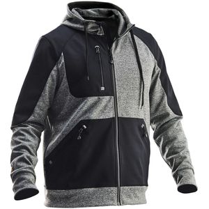 Jobman 5303 Hoodie Spun Dye 65530356 - Zwart Melange/Zwart