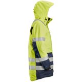 Snickers 1830 AllroundWork High-Vis Waterproof Parka KL 3 High-Vis Geel/Marineblauw maat XS