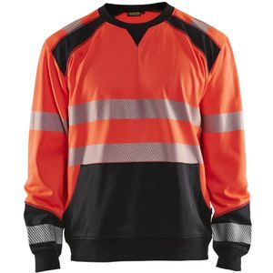 Blåkläder 3541-2528 Sweatshirt High Vis Fluor Rood/Zwart