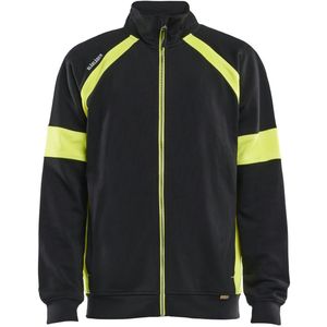 Blåkläder 3567-1158 Sweatshirt visible met rits Zwart/High Vis Geel maat 4XL