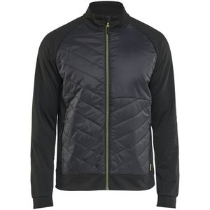Blåkläder 3418-2526 Hybride sweatshirt Zwart/High Vis Geel maat 4XL