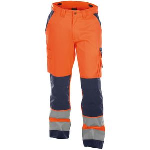 Dassy Buffalo Hogezichtbaarheidsbroek met kniezakken Fluo-Oranje/Marineblauw 290gr maat 42