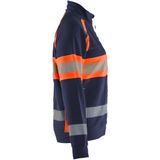 Blåkläder 3505-1158 Dames sweater High Vis Marineblauw/Oranje maat L