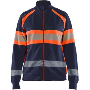 Blåkläder 3505-1158 Dames sweater High Vis Marineblauw/Oranje